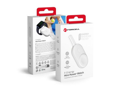 Powerbanka pre Apple Watch Forcell F-Energy Mini Power Watch 1A 2,5W 1200 mAh White