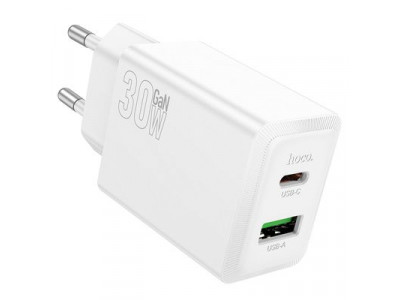 Sie�ov� nab�ja�ka Hoco USB A + USB C QC3.0 PD AFC 3A 30W N71 biela