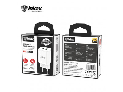 Sie�ov� nab�ja�ka INKAX HC-02 2.4A 2XUSB CN+d�tov� k�bel LIGHTNING