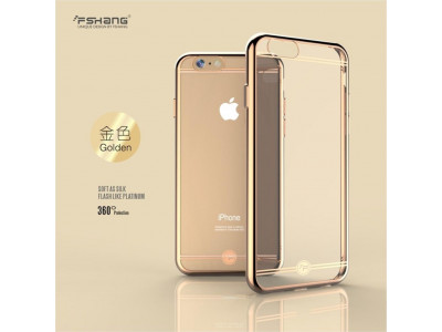 Silik�nov� p�zdro FSHANG soft plating pre iphone 5 / 5s /5se zlat�