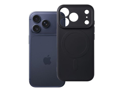 Silik�nov� puzdro Silicone Mag Cover kompatibiln� s MagSafe pre iPhone 17 Pro/18 Pro (ochrana kamery) Black