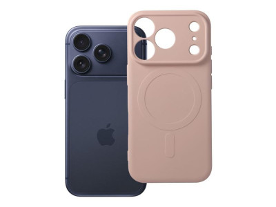 Silik�nov� puzdro Silicone Mag Cover kompatibiln� s MagSafe pre iPhone 17 Pro/18 Pro (ochrana kamery) Pink