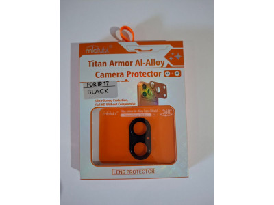 Skl��ko kamery s chr�ni�om objekt�vu z hlin�kovej zliatiny Titan Armor pre iPhone 17 Black