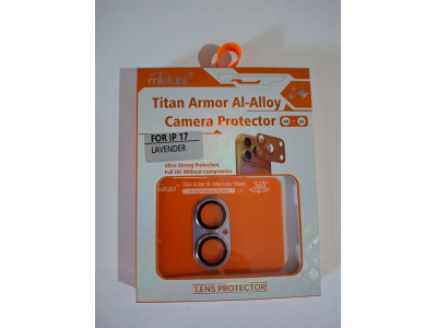 Skl��ko kamery s chr�ni�om objekt�vu z hlin�kovej zliatiny Titan Armor pre iPhone 17 Lavender
