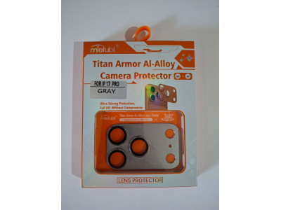 Skl��ko kamery s chr�ni�om objekt�vu z hlin�kovej zliatiny Titan Armor pre iPhone 17 Pro Gray