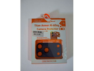 Skl��ko kamery s chr�ni�om objekt�vu z hlin�kovej zliatiny Titan Armor pre iPhone 17 Pro Max Blue