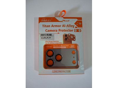 Skl��ko kamery s chr�ni�om objekt�vu z hlin�kovej zliatiny Titan Armor pre iPhone 17 Pro Max Gray