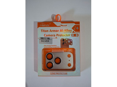 Skl��ko kamery s chr�ni�om objekt�vu z hlin�kovej zliatiny Titan Armor pre iPhone 17 Pro Silver