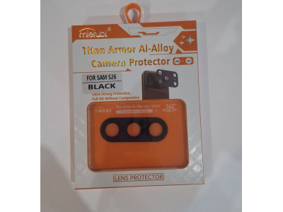 Skl��ko kamery s chr�ni�om objekt�vu z hlin�kovej zliatiny Titan Armor pro Samsung S26 Black
