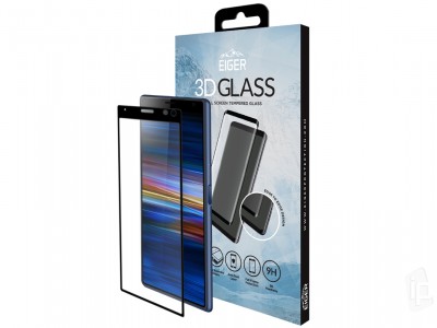 EIGER 3D Glass Full Screen (ern) - Temperovan ochrann sklo na cel displej pro Sony Xperia 10 **VPREDAJ!!
