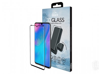 EIGER 3D Glass Full Screen (ierne) - Temperovan ochrann sklo na cel displej pre Huawei P30 **VPREDAJ!!
