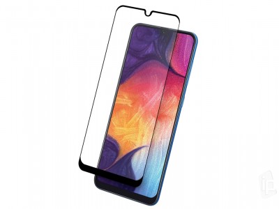 EIGER 3D Glass Full Screen (�ierne) - Temperovan� ochrann� sklo na cel� displej pre Samsung Galaxy A70 **AKCIA!!