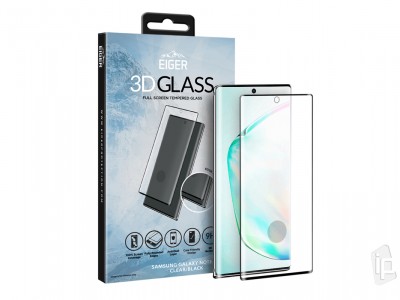 EIGER 3D Glass (ern) - Temperovan ochrann sklo na cel displej pro Samsung Galaxy Note 10 **AKCIA!!