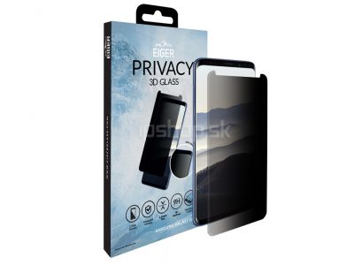 EIGER 3D Privacy Glass "Case Friendly" - Temperovan tvrden ochrann sklo na displej pre Samsung Galaxy S9 Plus **AKCIA!!