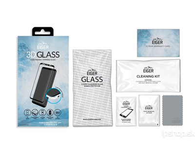 EIGER Case Friendly 3D Glass - Temperovan tvrden ochrann sklo na displej pre Samsung Galaxy S9 ierne **AKCIA!!