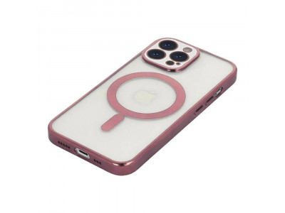 Glitter MagSafe Ultra Clear (ru�ov�) � Ochrann� kryt (obal) s podporou MagSafe pre Apple iPhone 15 Pro Max
