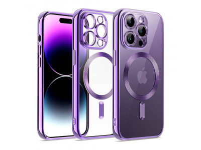 Glitter MagSafe Ultra Clear (Purple) – Ochranný kryt (obal) s podporou MagSafe pre Apple iPhone 15