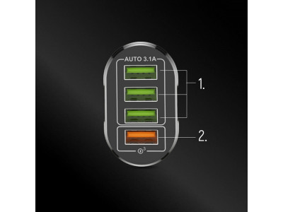 Wall Charger Qualcom Quick Charge 3.0 - 4x USB  Nabjac adaptr so 4 USB portami (3.0A)
