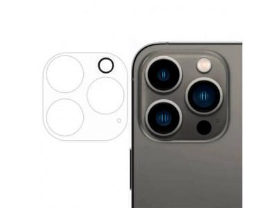 Camera Lens Protector (čiré) - 1x Ochranné sklo na zadní kameru s černým krúžkom pro Apple iPhone 15 Pro Max