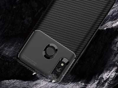 Carbon Fiber Black (ierny) - Ochrann kryt (obal) pre Huawei P Smart 2019 (Honor 10 Lite)