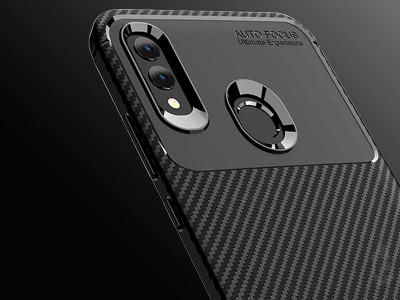 Carbon Fiber Blue (modr) - Ochrann kryt (obal) pro Huawei P Smart 2019 (Honor 10 Lite)