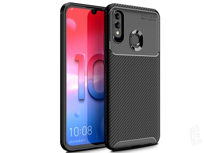 Carbon Fiber Black (ierny) - Ochrann kryt (obal) pre Huawei P Smart 2019 (Honor 10 Lite)