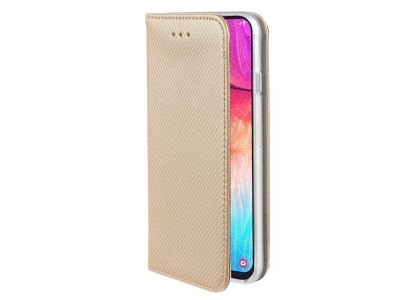 Fiber Folio Stand Gold (zlat) - Flip pouzdro na Samsung Galaxy A03s