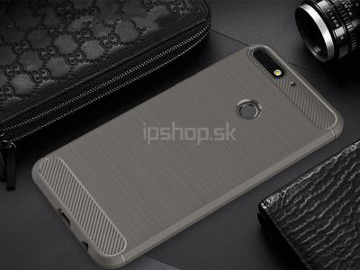 Fiber Armor Defender Grey (�ed�) - odoln� ochrann� kryt (obal) na Huawei Y7 Prime 2018 (Honor 7C) **AKCIA!!