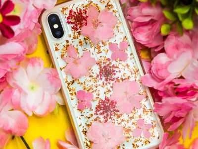 CaseMate Luscious Real Flowers - Kvetinov ochrann obal (kryt) pre Apple iPhone X/XS z lisovanmi kvetmi **VPREDAJ!!