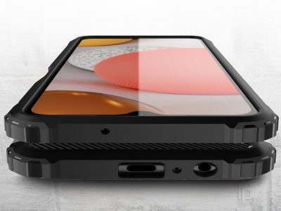 Hybrid Armor Defender (�ierny) - Odoln� ochrann� kryt (obal) na Samsung Galaxy A12 / A12 5G / M12 **AKCIA!!