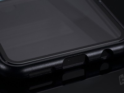 Magnetic Shield Black (ierny) - Magnetick kryt s tvrdenm sklom na Samsung Galaxy A40