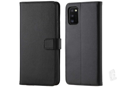 Leather Wallet Black (ierne) - Peaenkov puzdro na Samsung Galaxy A41