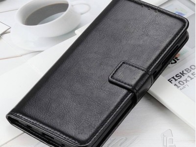 Leather Wallet Black (ierne) - Peaenkov puzdro na Samsung Galaxy A41