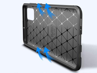 Carbon Fiber Blue (modr) - Ochrann kryt (obal) pre Samsung Galaxy Note 10 Lite