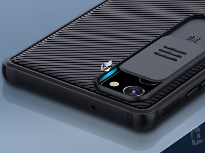 Slim CamShield (ierny) - Plastov kryt (obal) s ochranou kamery na Samsung Galaxy Note 20