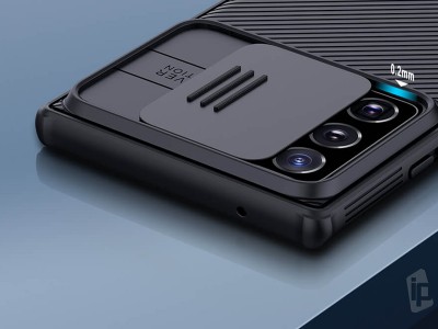 Slim CamShield (ierny) - Plastov kryt (obal) s ochranou kamery na Samsung Galaxy Note 20 Ultra