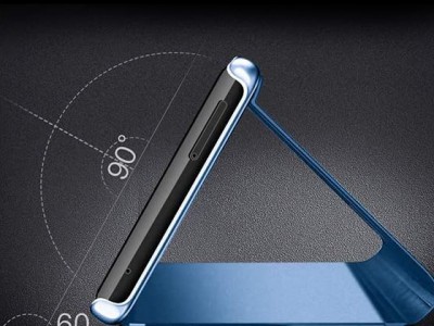 Mirror Standing Cover (modr) - Zrkadlov puzdro pre Samsung Galaxy S10 Plus
