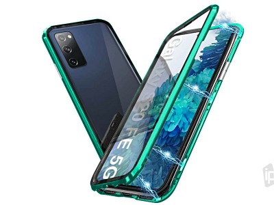 Magnetic Shield 360 Green (zelen) - Magnetick kryt s tvrdenm sklom vpredu aj vzadu na Samsung Galaxy S20 FE