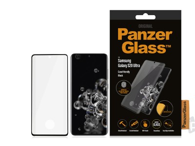 PanzerGlass Case Friendly Black (ierny) - Tvrden ochrann sklo na displej na Samsung Galaxy S20 Ultra