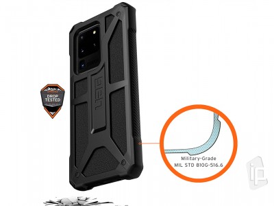 Urban Armor Gear (UAG) Monarch Black (ierny) - Ultra odoln ochrann kryt na Samsung Galaxy S20 Ultra