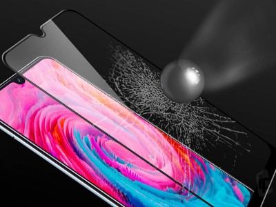 2.5D Glass - Tvrden� ochrann� sklo s pokryt�m cel�ho displeja pre Samsung Galaxy A50 / A30s (�ierne)