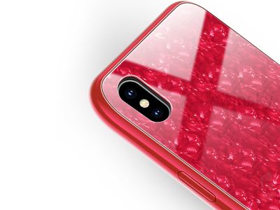 Luxury Glass Defender Red (erven) - Ochrann obal (kryt) s temperovanm sklom pre Apple iPhone XS Max **AKCIA!!