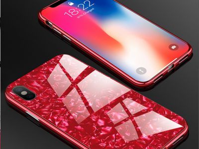 Luxury Glass Defender Red (erven) - Ochrann obal (kryt) s temperovanm sklom pre Apple iPhone XS Max **AKCIA!!