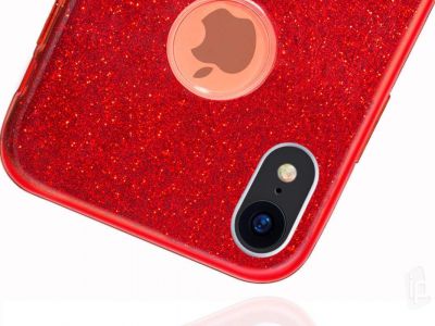 TPU Glitter Case (strieborn) - Ochrann glitrovan kryt (obal) pre Apple iPhone XR