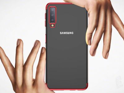 Glitter Series Red (erven) - Ochrann kryt (obal) na Samsung Galaxy A7 2018