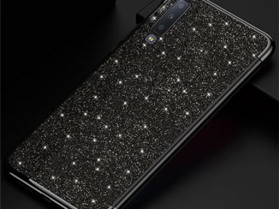Ultra Slim Glitter Series (ierny) - Ochrann kryt (obal) na Samsung Galaxy A7 2018