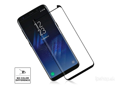 3D Full Glue Full Cover Tempered Glass (ern) - Temperovan ochrann sklo na cel displej na Samsung Galaxy S8 Plus
