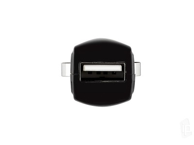 Goji iPhone Car Charger 2.4A (ierna) - Autonabjaka + kbel pre Apple iPhone, iPad Mini a iPad Air (1m) **AKCIA!!