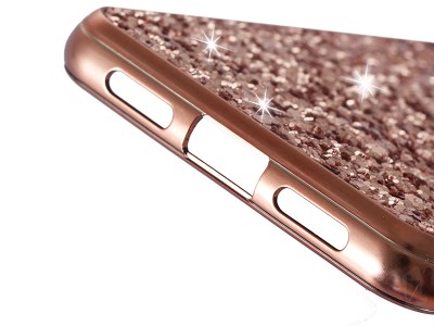 TPU Glitter Case (erven) - Ochrann glitrovan kryt (obal) pre Huawei P20
