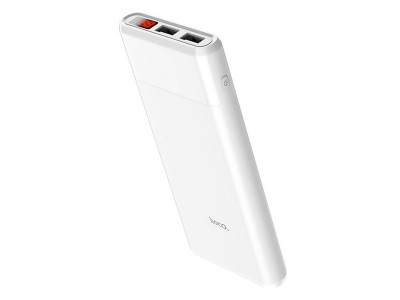Hoco B35C (12000mAh) – Powerbanka 2x USB s LED displejom (biela)